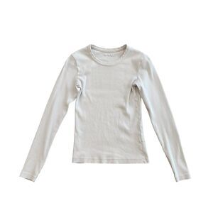 Djerf Avenue Daily Long Sleeve Top Ribbed Size S